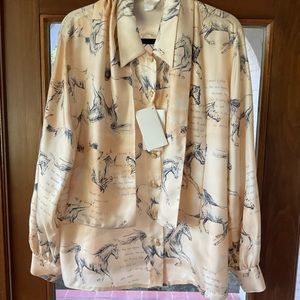 Escada Silk Horse Blouse